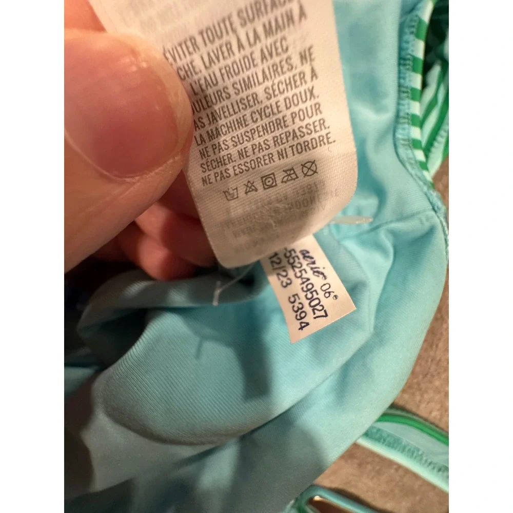 Aerie Ring Birthday Scoop Cheekiest One Piece Swimsuit Size LARGE Multi Color